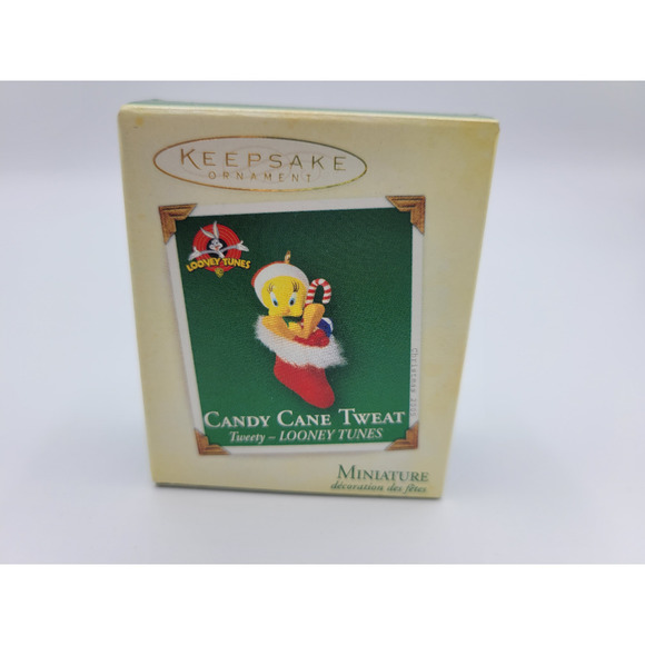 Hallmark Keepsake Ornament Loony Tunes Tweety Bird‎ Candy Cane Tweet 2005 - Picture 1 of 4